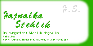 hajnalka stehlik business card